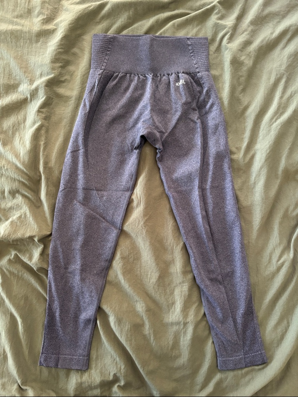 AYBL Seamless High-Waist Performance Leggings - Dark Grey/Black